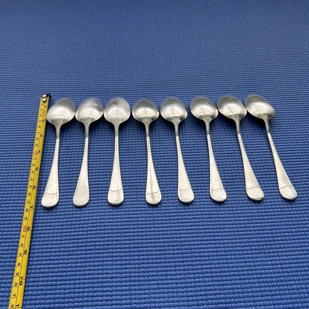 Vintage Birks Regency Plate pattern: Queen Mary- 8 Dinner Spoons 7
